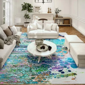 Karina Mermaid Modern Abstract 9' x 12' Area Rug Mermaid AKC50