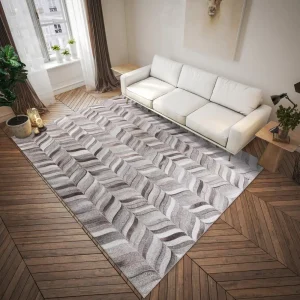 Laredo Gray Animal Patchwork 8' x 10' Area Rug Gray ALR41